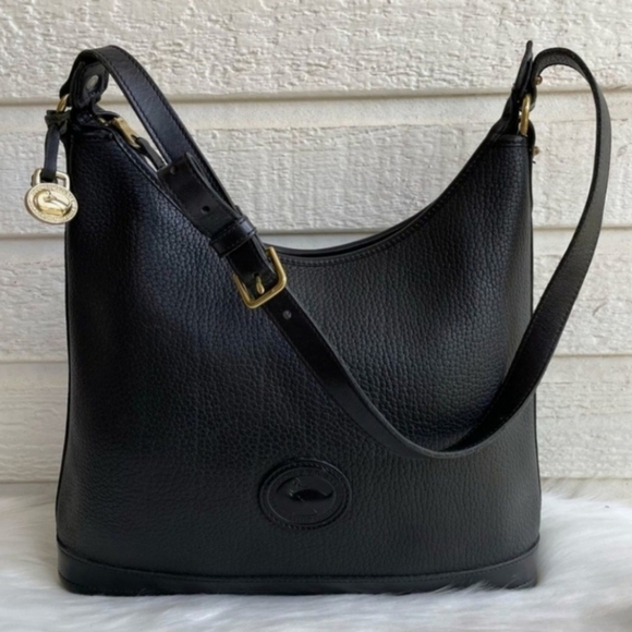 Dooney & Bourke Handbags - Dooney and Bourke Vintage Black Leather Shoulder Bag